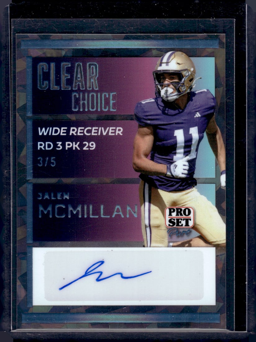 Jalen McMillan Crystal Auto /5 2024 Leaf Pro Set #CC-JMM Tampa Bay Buccaneers: Pro Set Football NFL Trading Cards,Sports Cards for Sale Near Me, Hall of Fame & Super Bowl Player Cards, Auction Memorabilia Lots for Sale on Line