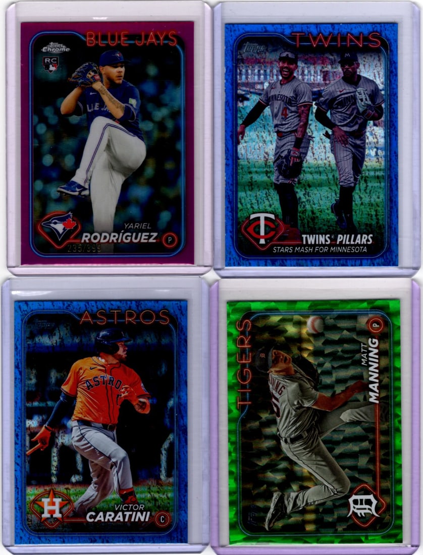 Lot of 4 Numbered Baseball Cards. All Different, See Pictures for Cards/Serial Numbers (1 of 2)