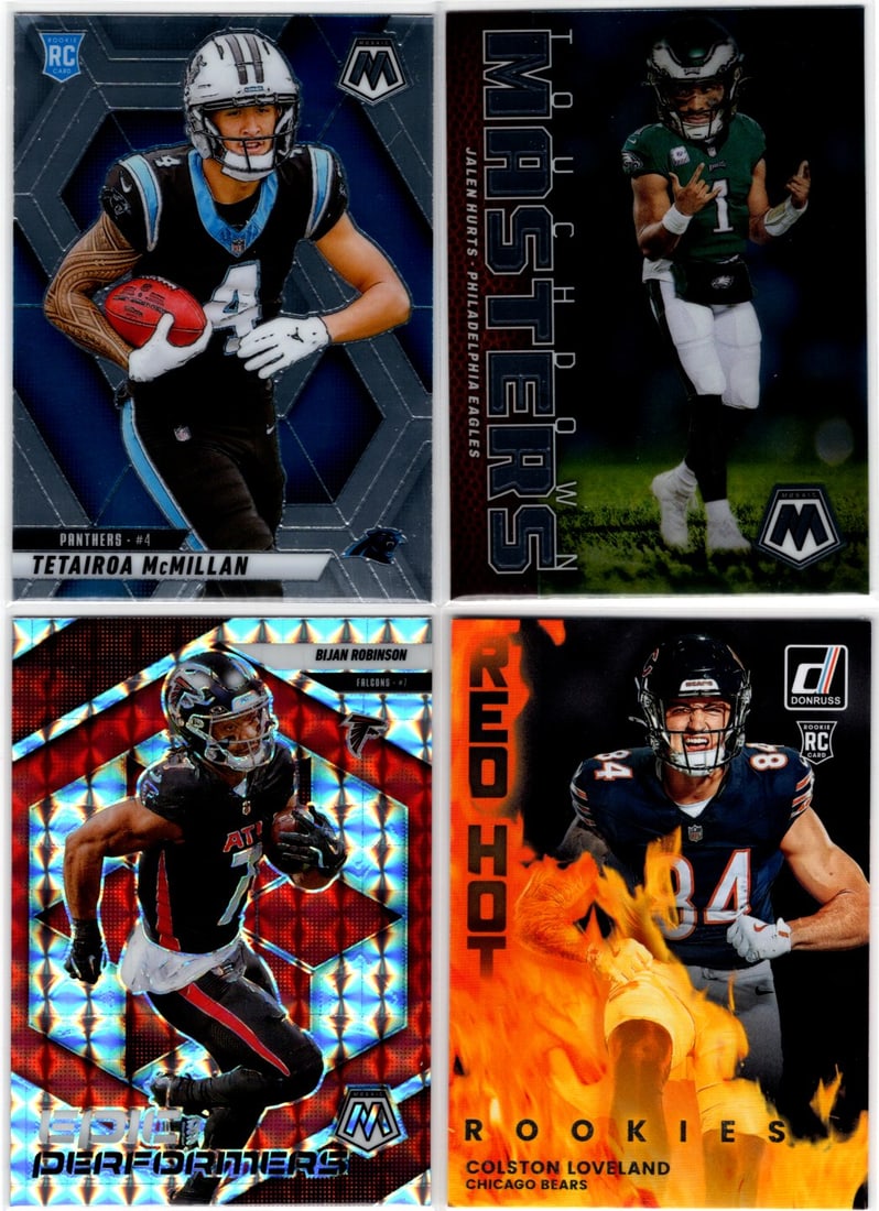 Lot of 4 Panini NFL Rookies, Prizms, Inserts. All Different, See Pictures (1 of 2)