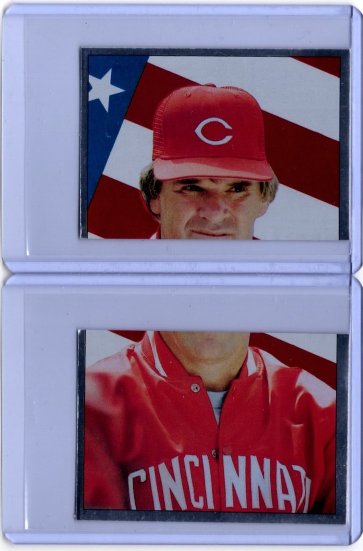 Lot of 2 1986 Topps Pete Rose Stickers #1 & #2 (1 of 2)