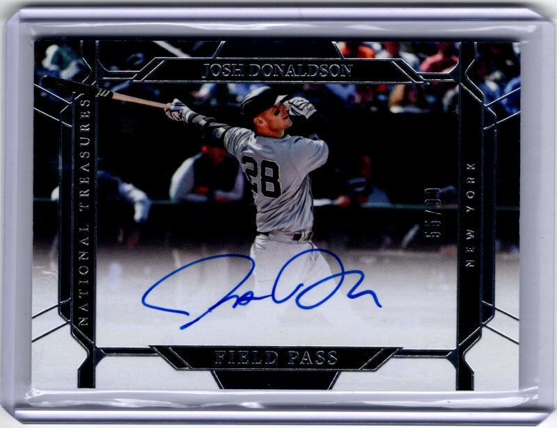 Josh Donaldson Auto /99 2022 National Treasures #FP-JF Yankees, Blue Jays (1 of 2)