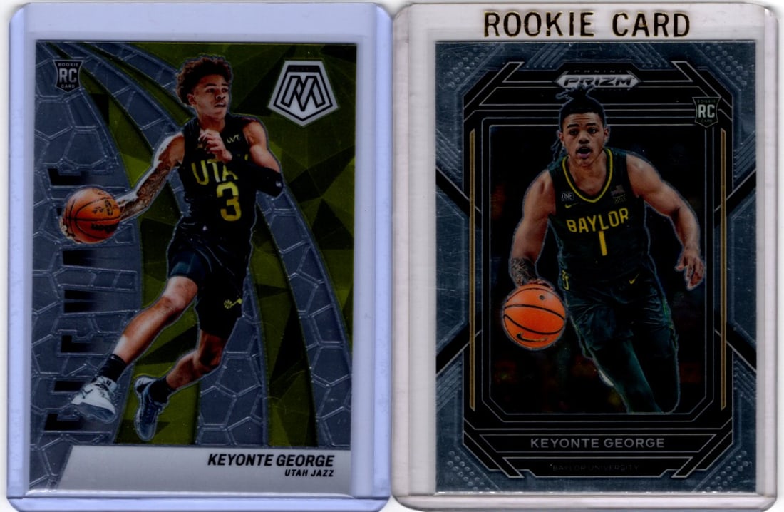Lot of 2 Keyonte George Rookie Cards. Mosaic Elevate #22 & Prizm Draft Picks #47 (1 of 2)