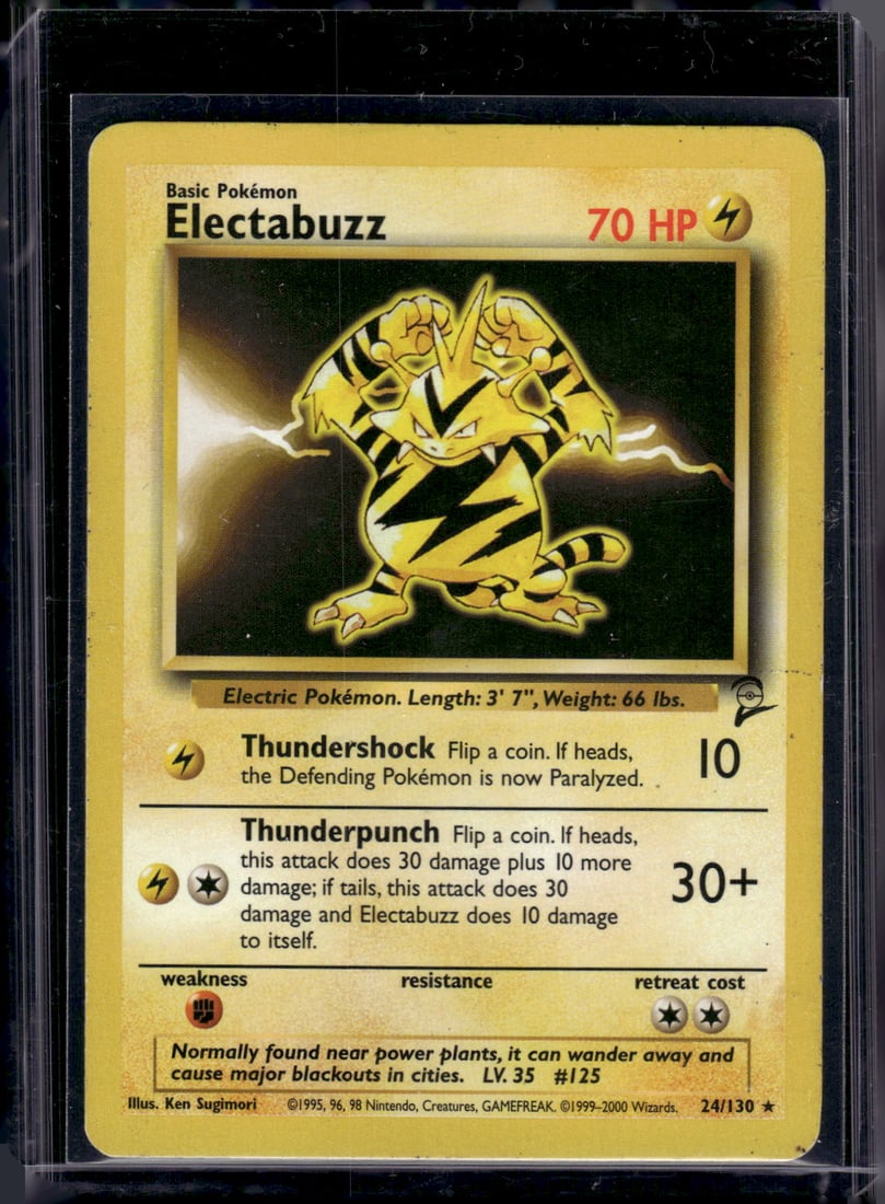 Pokemon Base Set 2 Electabuzz Non Holo Rare 24/130 (1 of 2)