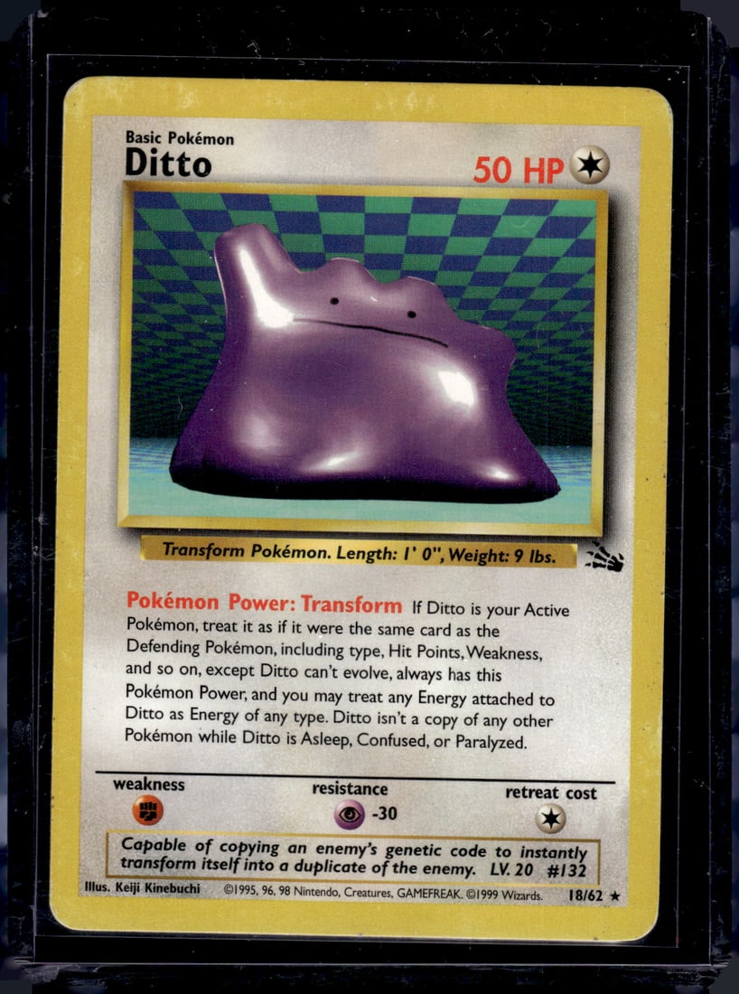 Pokemon Fossil Ditto Non Holo Rare 18/62 (1 of 2)