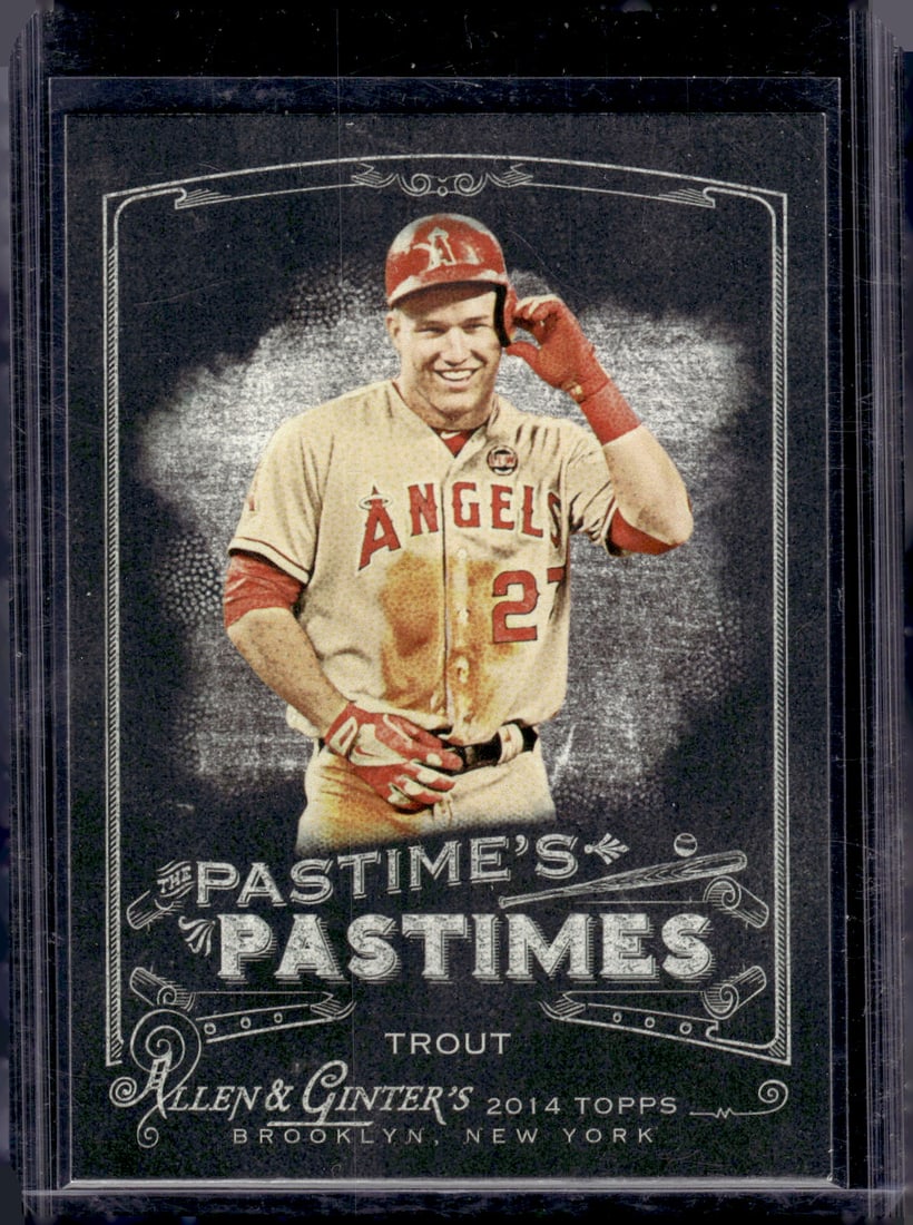 Mike Trout Pastime's Pastimes 2014 Allen & Ginter #PP-MT Los Angeles Angels (1 of 2)