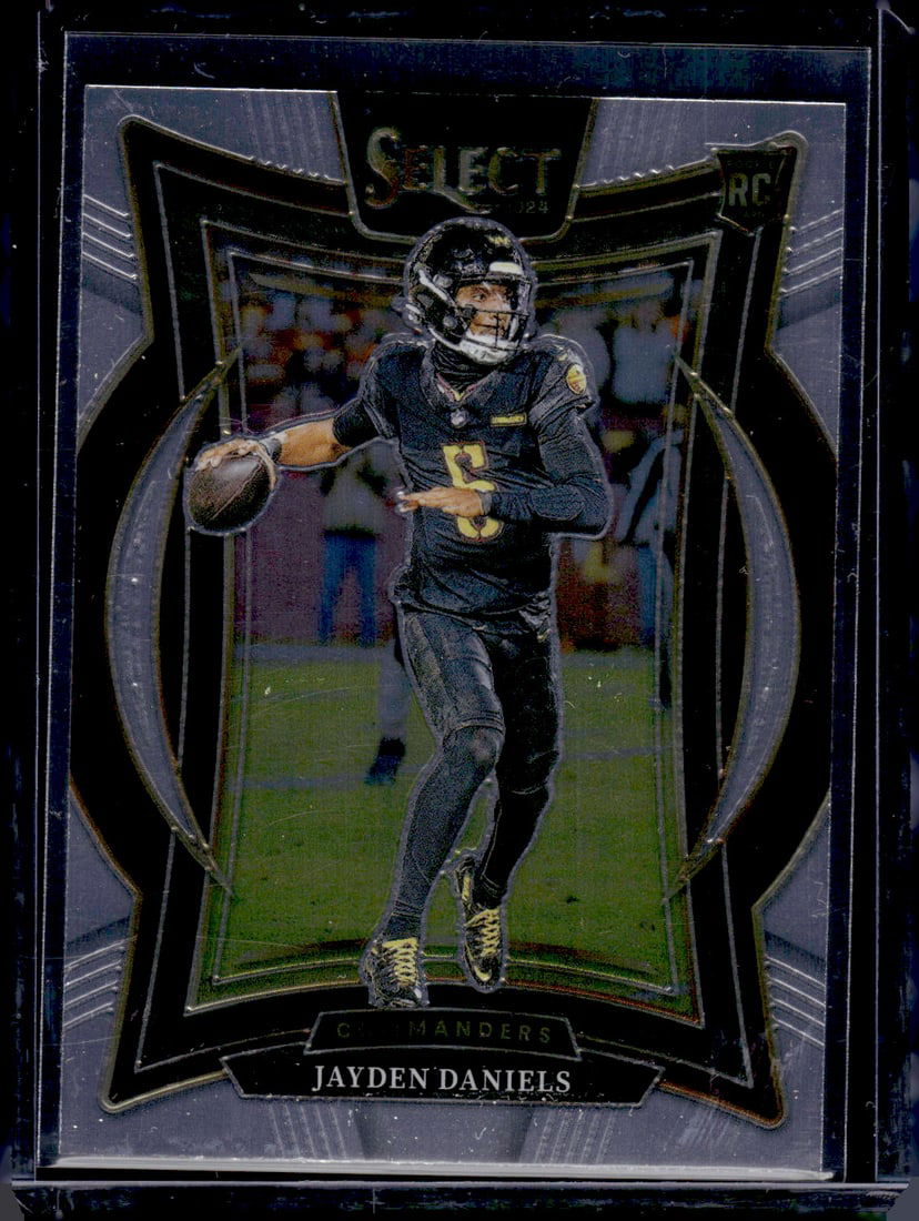 Jayden Daniels Rookie Card 2024 Select #26 Washington Commanders: Panini Select, Prizm, Mosaic, Contenders, Zenith, Phoenix, Illusions, Absolute, Rookie NFL Sports Trading Cards, SP, SSP, Cards, Football Cards for Sale Near Me, Superbowl & Hall of Fame Player Cards,
