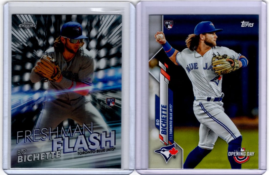 Lot of 2 Bo Bichette Rookie Cards. Different, See Pictures. Toronto Blue Jays (1 of 2)