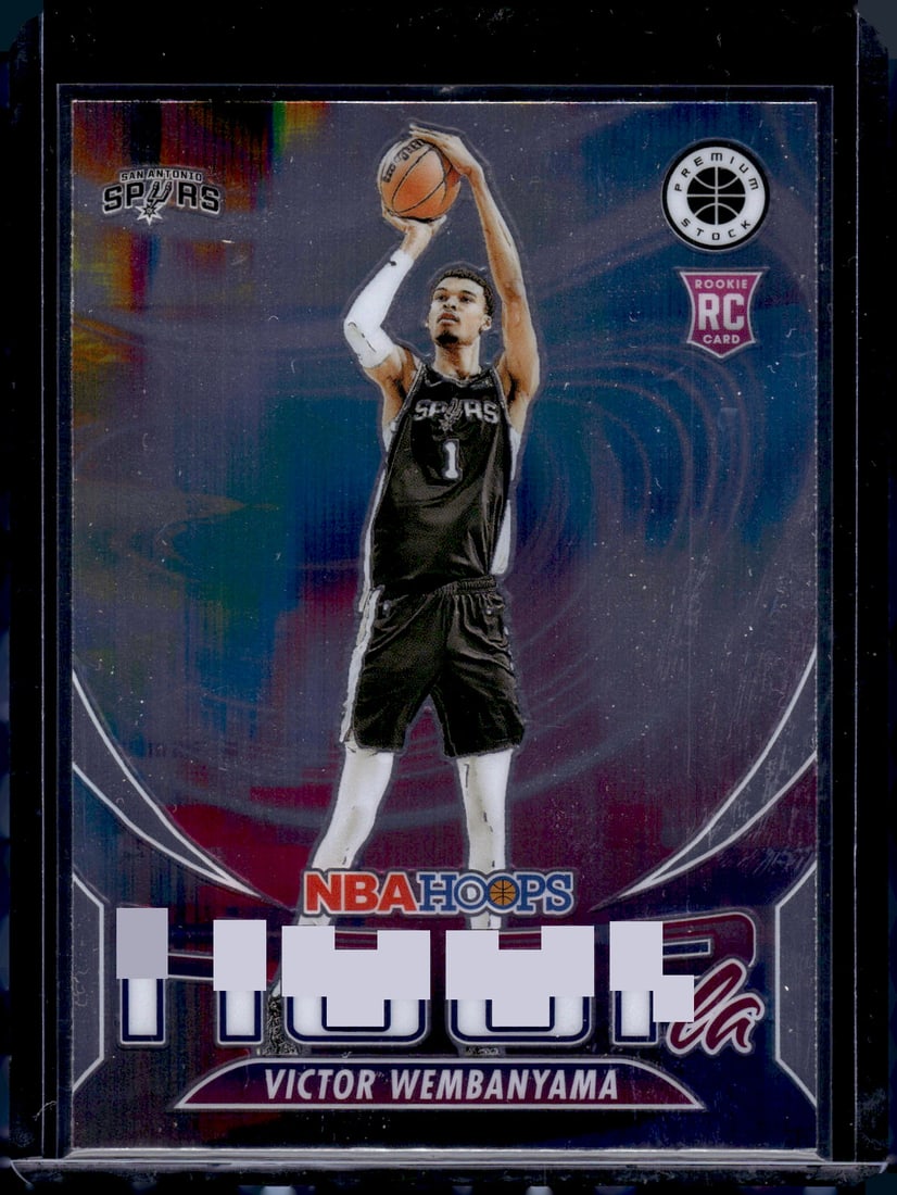 Victor Wembanyama Rookie Card Hoopla 2023-24 Premium Stock #5 San Antonio Spurs (1 of 2)