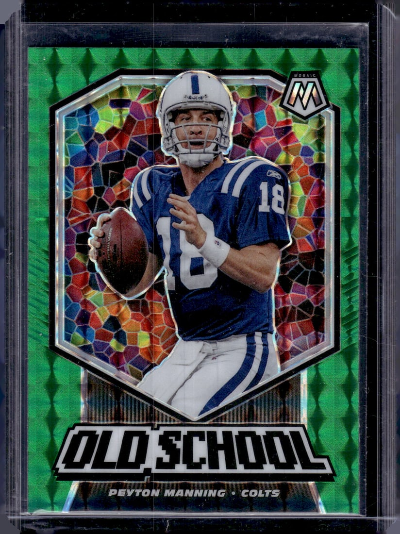 Peyton Manning Old School Green Mosaic Prizm 2020 Mosaic #OS1 Colts, Broncos (1 of 2)