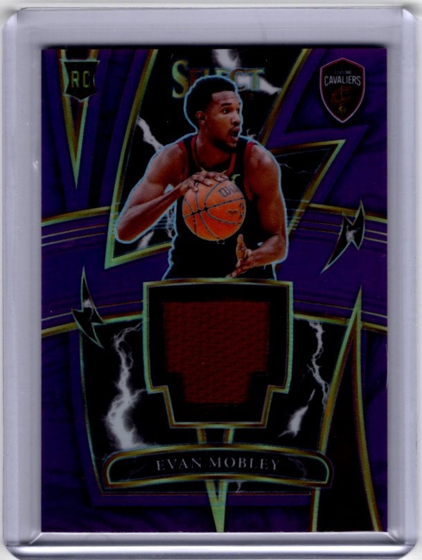 Evan Mobley Rookie Card Purple Prizm Patch /99 2021-22 Select #SP-EMB Cavaliers (1 of 2)