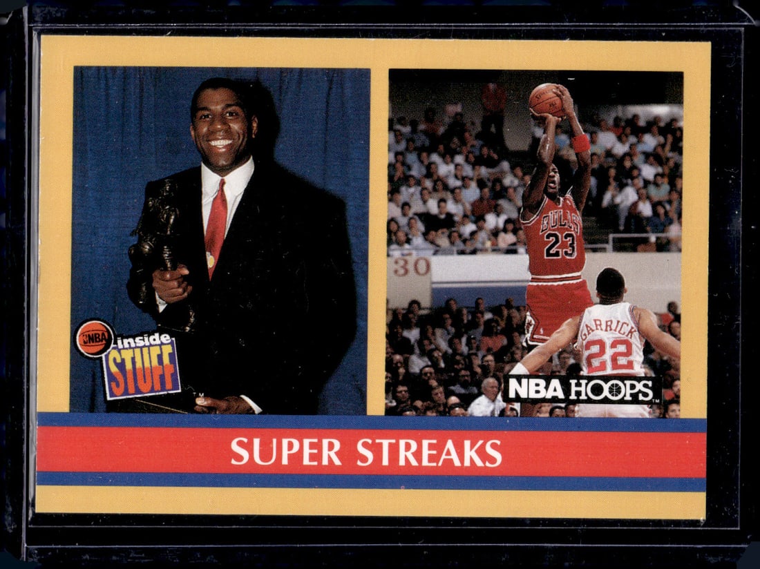 Magic Johnson/Michael Jordan 1990-91 NBA Hoops #385 (1 of 2)