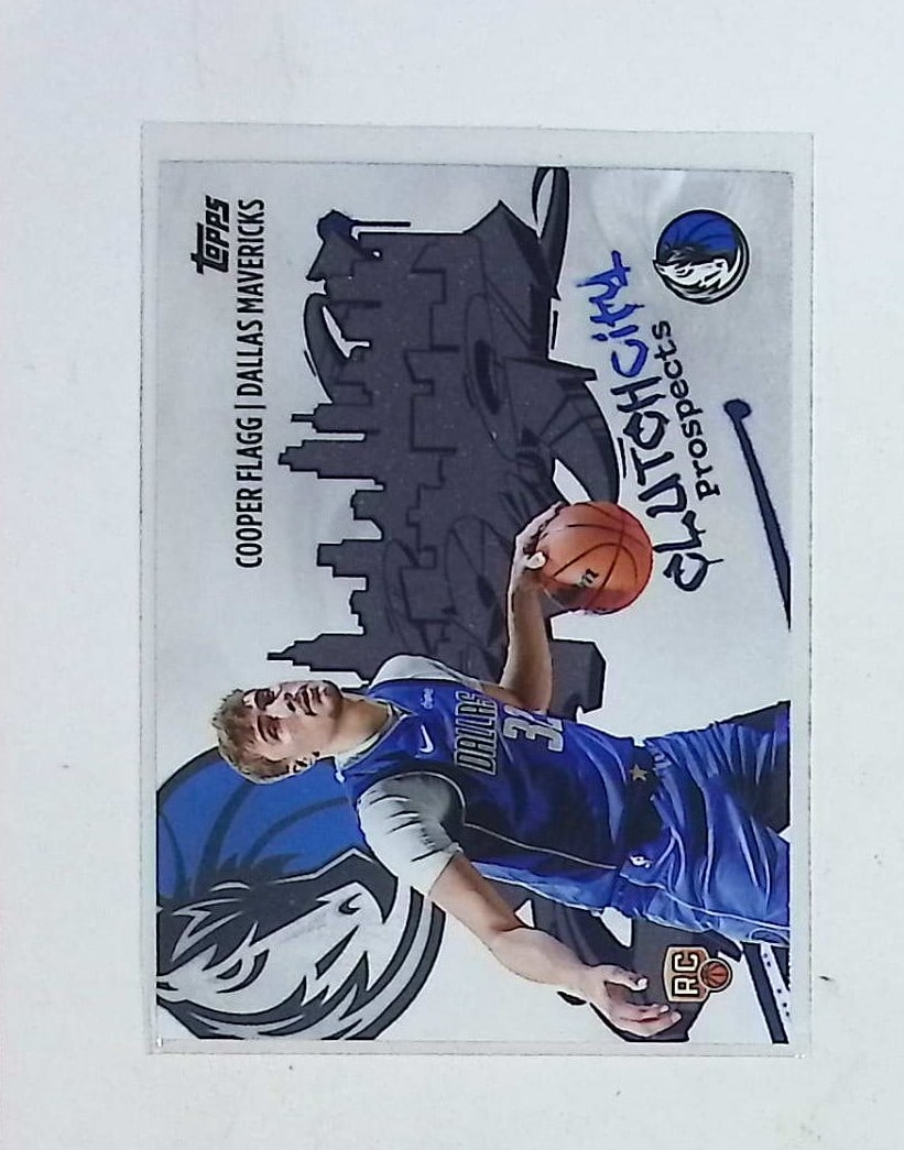 Cooper Flagg Rookie Card Clutch City Insert 2025 Topps #CC-1 Dallas Mavericks & Duke Blue Devils (1 of 2)