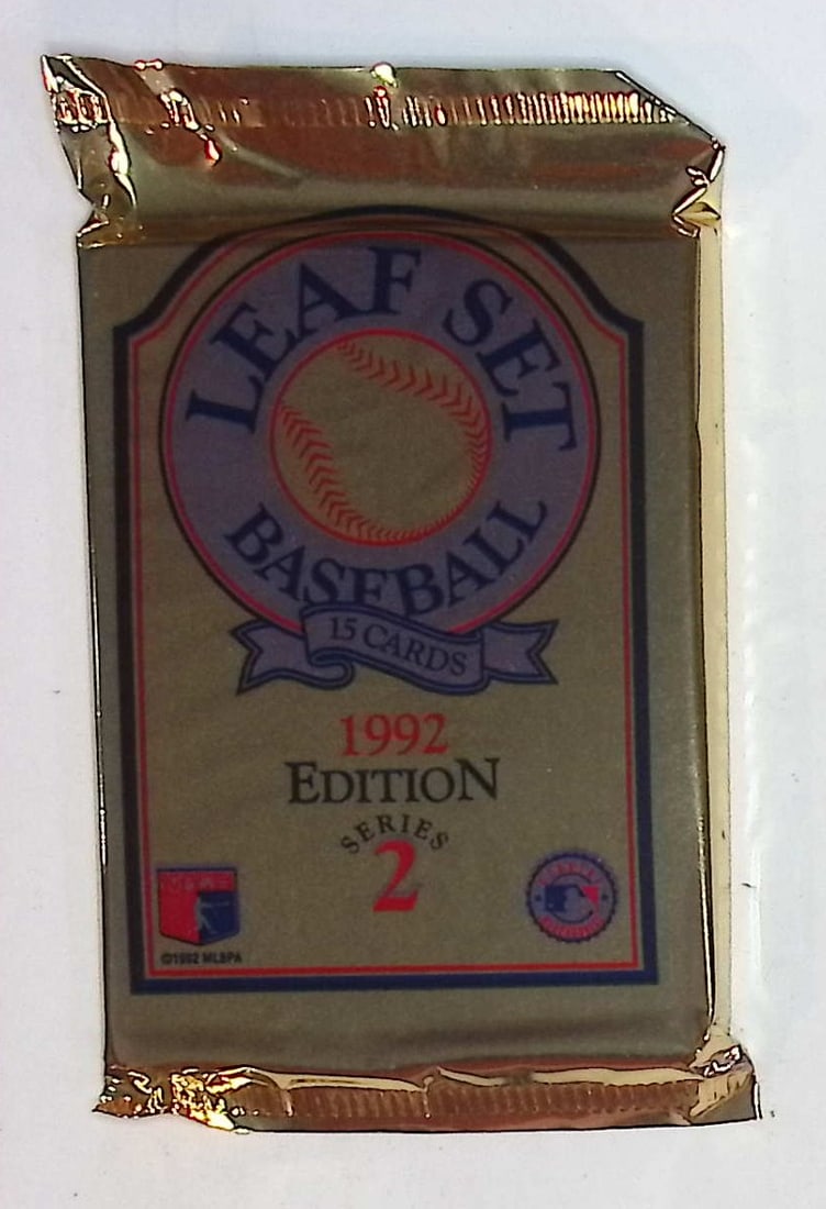 1992 Edition Leaf Set Series 2 Baseball Retail Box Wax Pack: Fleer MLB Baseball Trading & Sports Cards & Memorabilia, Chipper Jones, Ken Griffey, Jr., Frank Thomas, Bo Jackson, Cal Ripken, Nolan Ryan, Dwight Gooden, Rickey Henderson, Paul Molitor, Allan Trammel