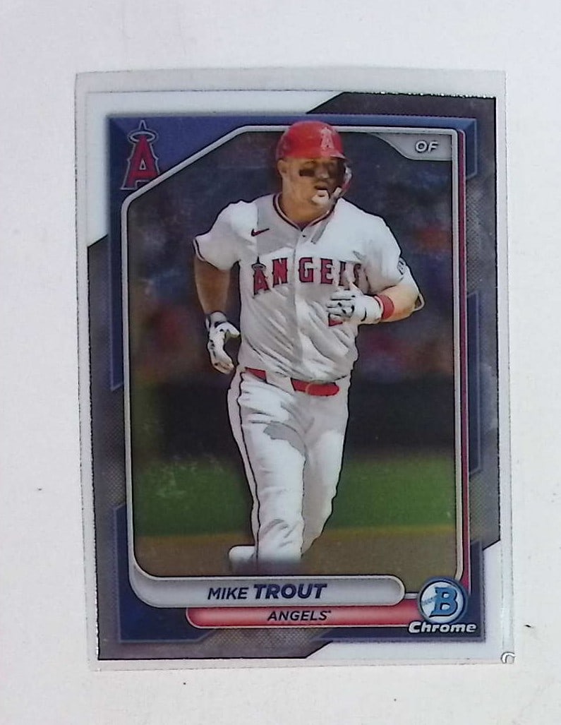 Mike Trout 2024 Bowman Chrome #82 Los Angeles Angels MLB Trading Card (1 of 2)