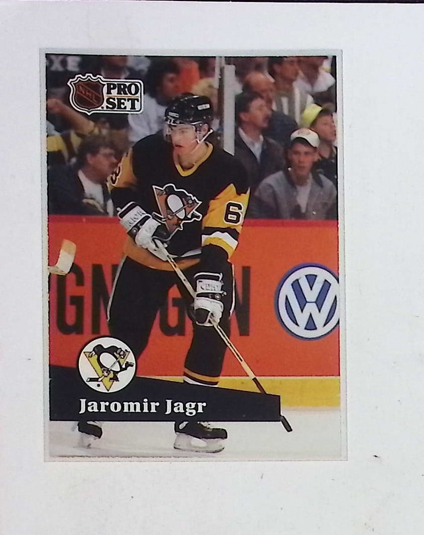 Jaromir Jagr Rookie Card 1991 Pro Set #183 Vintage NHL Trading Card Pittsburgh Penguins (1 of 2)
