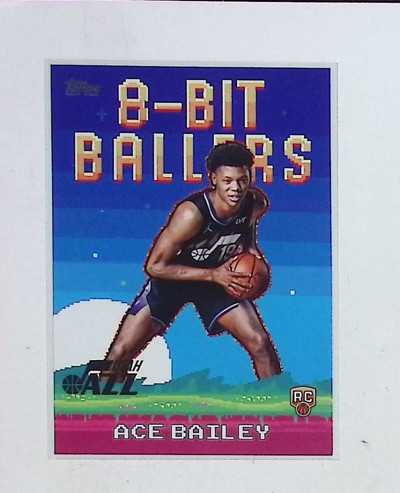 Ace Bailey Rookie Card 8-Bit Ballers Insert 2025 Topps #8B-35 Utah Jazz (1 of 2)