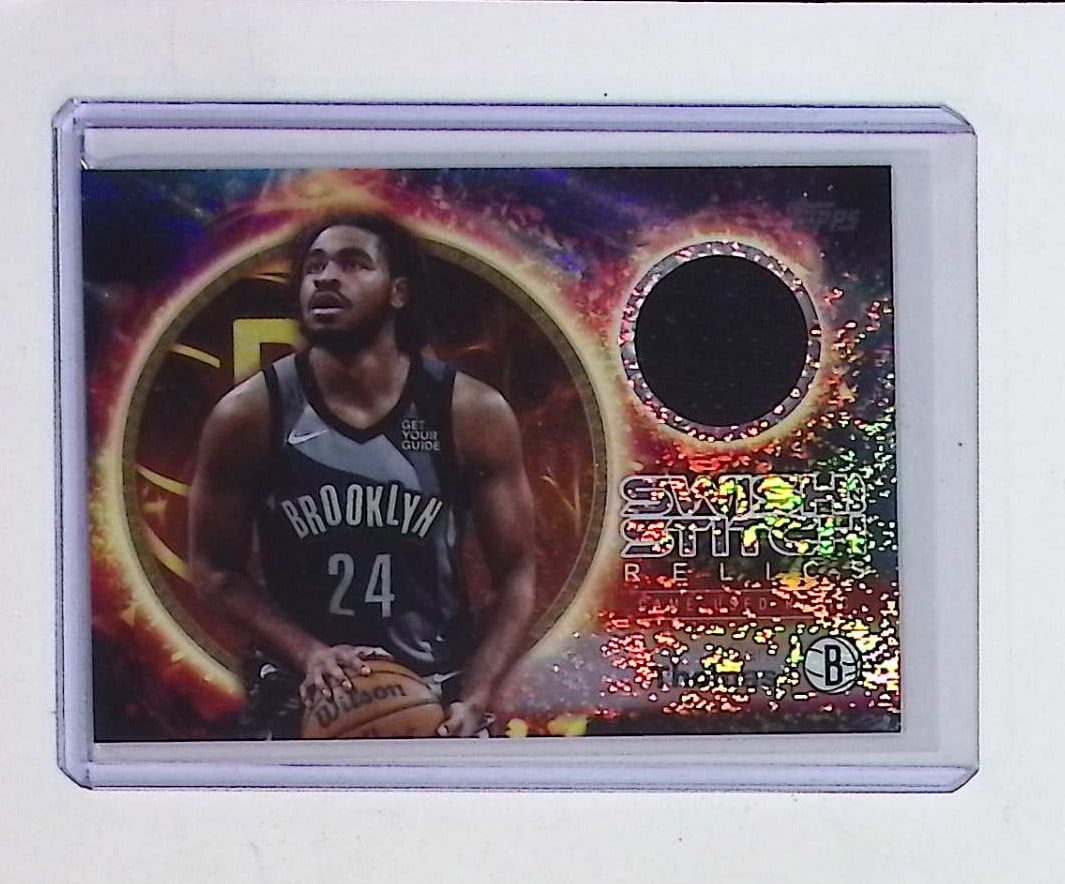 Cam Thomas Swish & Stich Game Used Patch Relic Holo Foil Variation 2025 Topps #SST=CT (1 of 2)