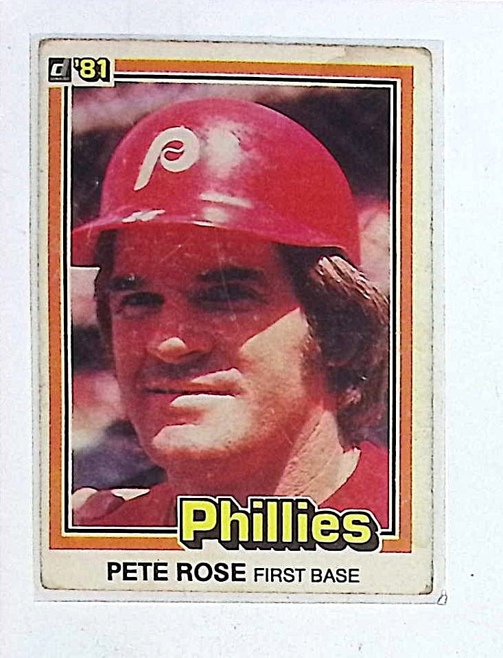Pete Rose First Edition Collector's Series Poor Condition 1981 Donruss #371 Philadelphia Phillies (1 of 2)