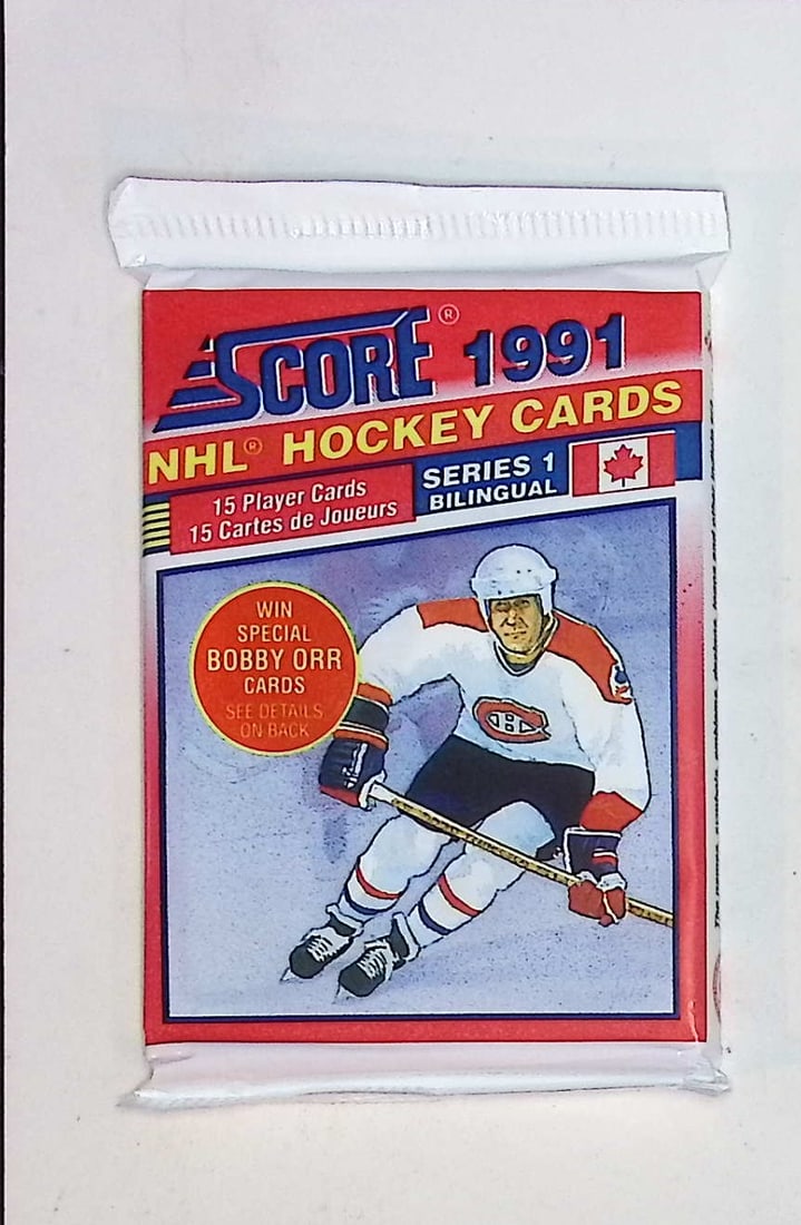 1991 Score Bi-Lingual Series 1 Vintage Hockey Cards Retail Box Pack Sports Cards (1 of 1)