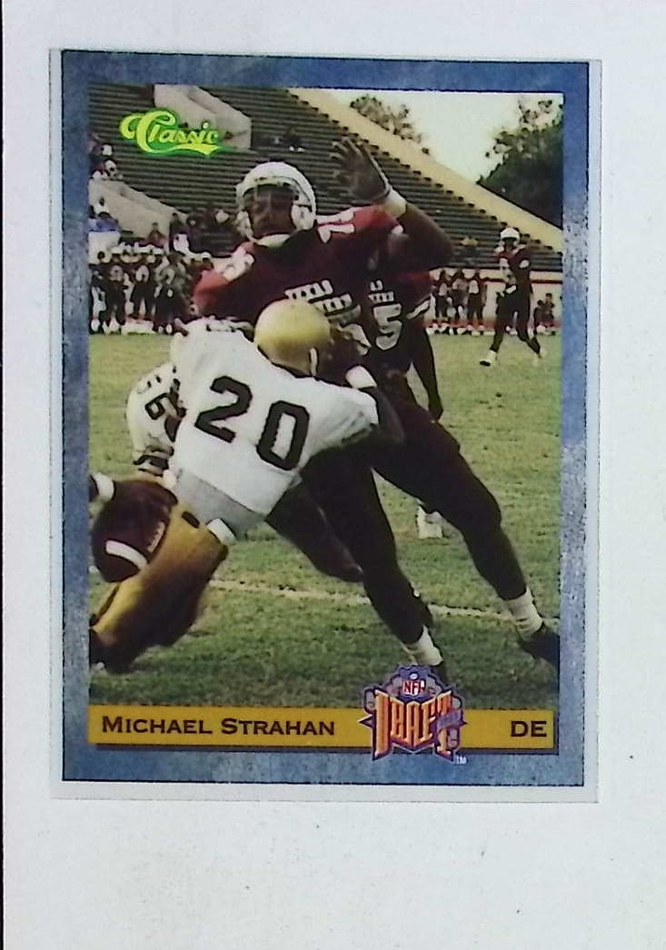 Michael Strahan Rookie Card 19913 Classic #58 Vintage NFL Trading Card N.Y. Giants (1 of 2)