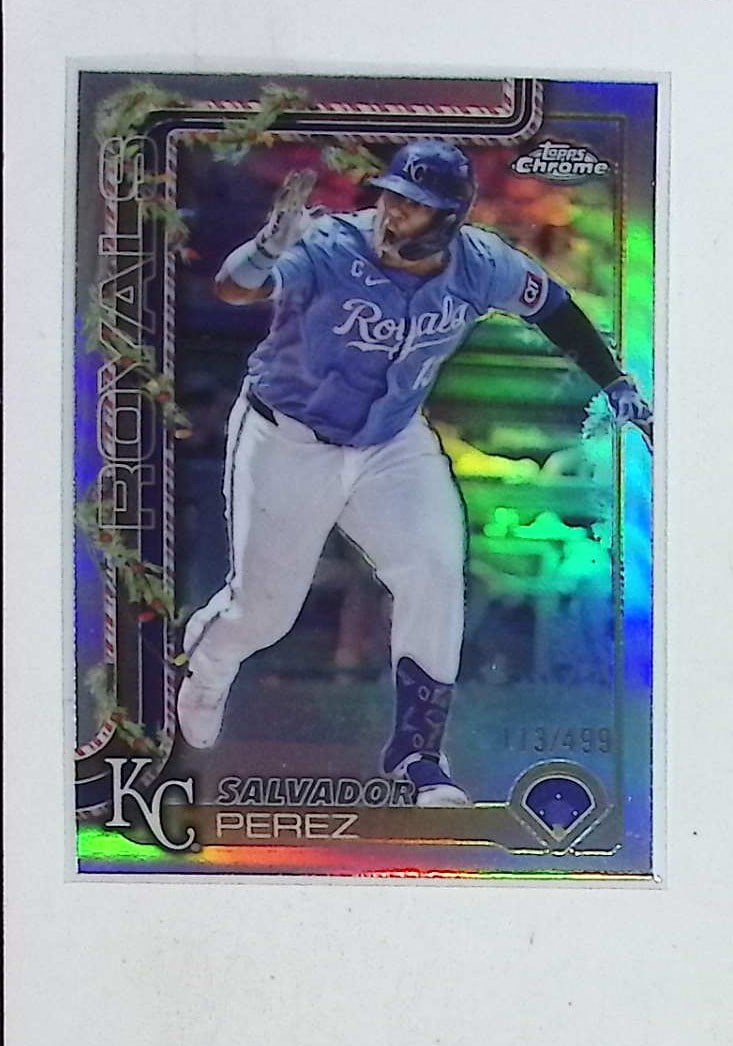 Salvador Perez 113/499 Refractor 2025 Topps Chrome Holiday #HC116 (1 of 2)