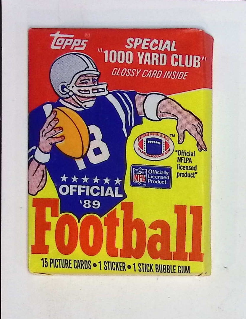1989 Topps Series 1 Football Retail Box Pack: Vintage Valuable Football NFL Trading & Sports Cards, Old Sports Cards Sold On Line, Auction Lots Sold On Line, Super Bowl and Hall of Fame Players, Dallas Cowboys, Buffalo Bills, Steelers, 49ers, Joe