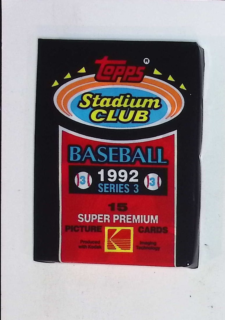 1992 Topps Stadium Club Series 3 Vintage Baseball Retail Box Wax Pack: Vintage Valuable Topps Baseball MLB Trading & Sports Cards, Robin Yount, George Brett, Rickey Henderson, Nolan Ryan, Old Sports Cards for Sale Near Me, World Series & hall of Fame Players, Auction Mem