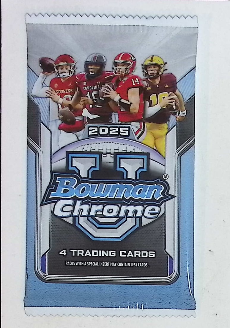 2025 Bowman Chrome U Football Cards BLASTER BOX PACK Sports Cards NFL Trading Cards (1 of 1)