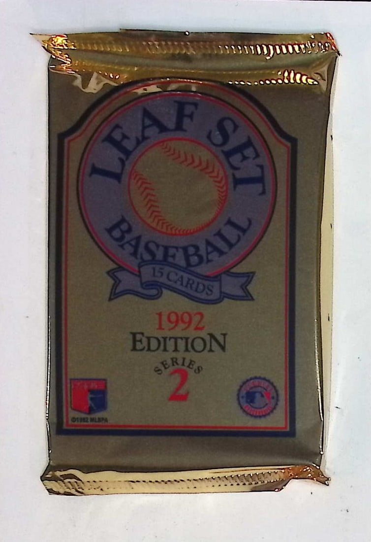 1992 Edition Leaf Set Series 2 Baseball Retail Box Wax Pack: Fleer MLB Baseball Trading & Sports Cards & Memorabilia, Chipper Jones, Ken Griffey, Jr., Frank Thomas, Bo Jackson, Cal Ripken, Nolan Ryan, Dwight Gooden, Rickey Henderson, Paul Molitor, Allan Trammel