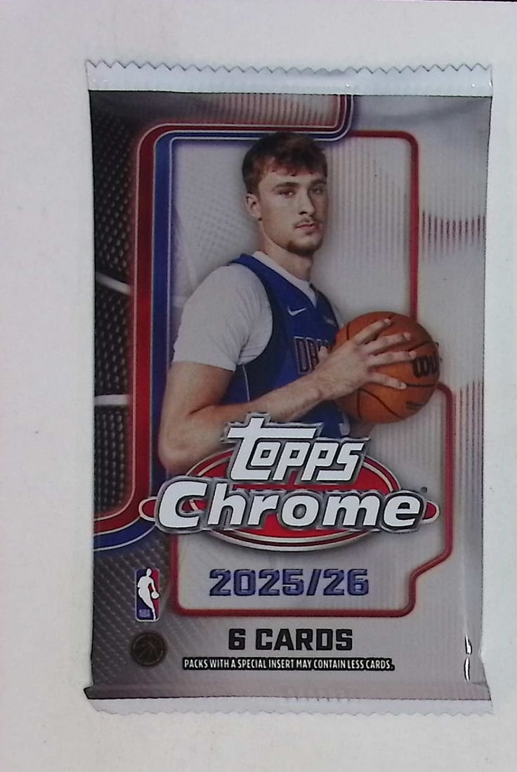 2025 Topps Chrome Basketball Cards MEGA BOX PACK - Cooper Flagg Rookie Card (1 of 1)