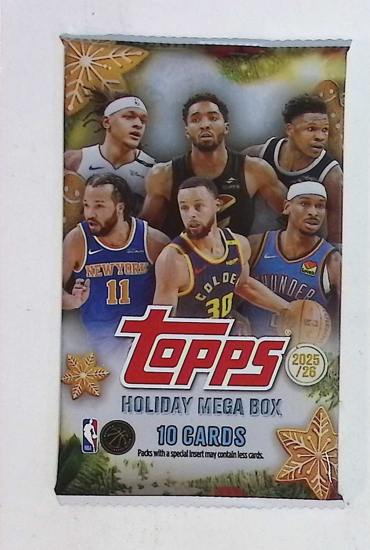 2025-26 Topps Basketball Card HOLIDAY MEGA BOX PACK - RC'S: Cooper Flagg, Kon Kneuppel, VJ Edgecombe: Topps Basketball NBA Trading & Sports Cards, Rookie Cards in this set are Cooper Flagg, Dylan Harper, Ace Bailey, V J Edgecombe, Kon Knueppel , Autographs, Signatures, Green Topps Logo Refractor, Auct