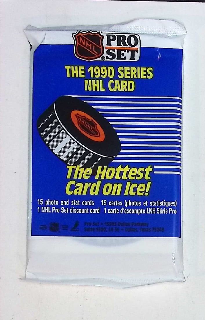 1990 Pro Set Vintage Hockey Cards Retail Box Pack Sports Cards Brett Hull Ray Bourque (1 of 1)