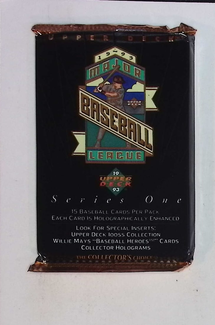 1993 Upper Deck Vintage Series 1 Baseball Card Retail box Wax Pack- MLB Sports Trading Card: Upper Deck Vintage Baseball MLB Trading & Sports Cards Nolan Ryan Texas Rangers Card, Old Sports Cards for Sale Near Me, World Series & Hall of Fame Players, Valuable Auction Commemorative Lots for Sa