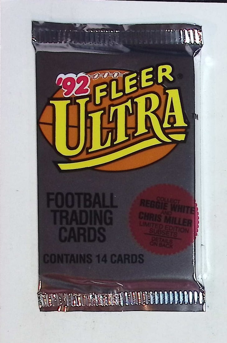 1992 Fleer Ultra Vintage Football Cards Retail Box Pack Sports Cards Rookie Cards: Fleer Vintage Football NFL Trading & Sports Cards, Superbowl Memorabilia, Old Sports Cards for Sale Near Me, Emmitt Smith, Dan Marino, Joe Montana, John Elway, Valuable Auction Memorabilia Lots for Sa