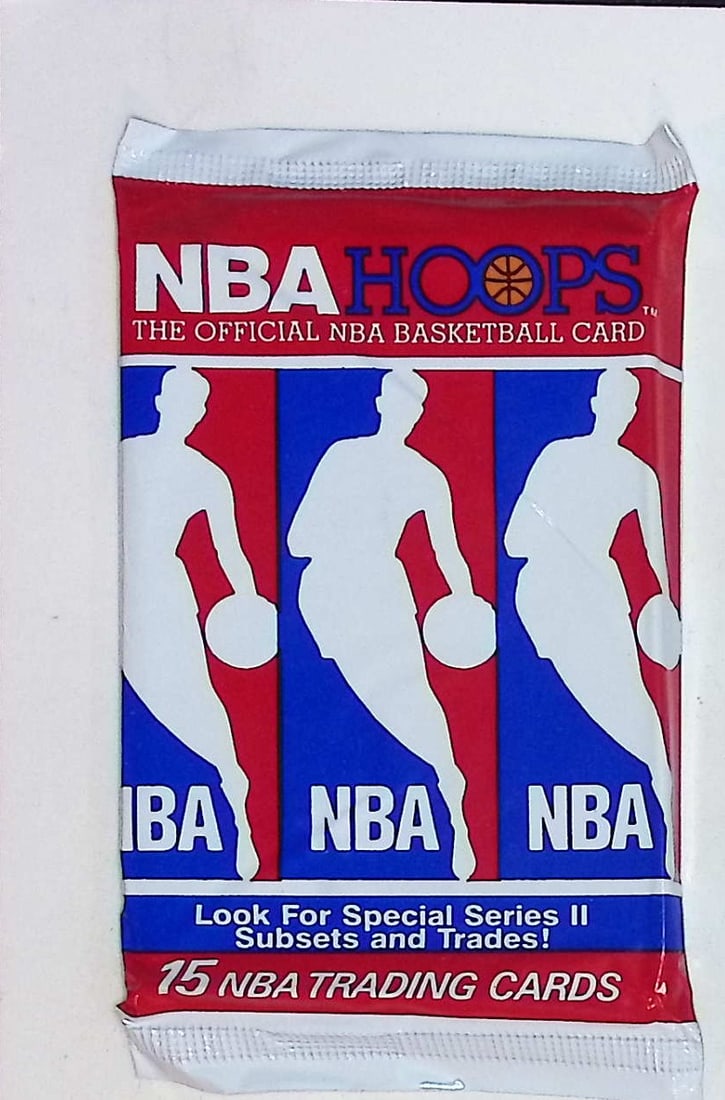 1990 NBA Hoops SERIES 2 Vintage Basketball Cards Retail Box Pack New Factory Sealed: Vintage Valuable Basketeball NBA Trading & Sports Cards Sold On Line, Michael Jordan, Chicago Bulls, David Robinson Rookie Card, Shawn Kemp Rookie Card, Magic Johnson, Larry Bird, Tim Hardaway RC, Old