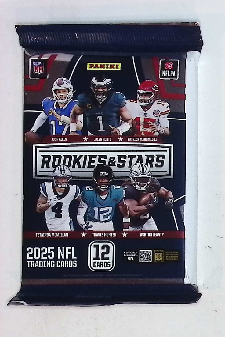 2025-26 Panini Rookies & Stars Football BLASTER BOX PACK Jaxson Dart, Travis Hunter, Emeka Egbuka: Panini Rookie Football NFL Trading & Sports Cards, Rookie Cards in This Set areJaxson Dart, Travis Hunter, Emeka Egbuka Football & Sports Cards for Sale Near Me, Silver, Wave, Autographs, SP, SSP, Num