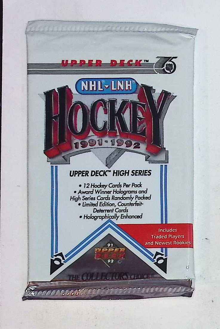 1991-92 Upper Deck HIGH SERIES Hockey Card Retail Box Pack: Upper Deck MVP Hockey NHL Trading & Sports Cards, Rookie SP Cards, Stanley Cup & Hall of Fame Players, Connor McDavid, Alex Ovechkin, Sports Cards for Sale Near Me, Auction Memorabilia Lots For Sale N