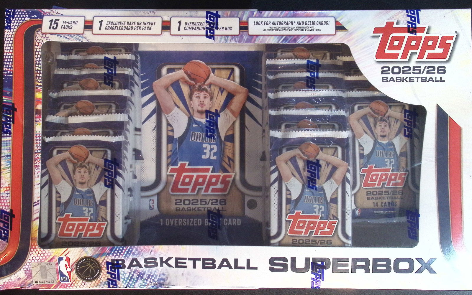 2025 Topps Basketball Superbox 15 Packs of Cards and 14 Cards in Each Pack (1 of 1)
