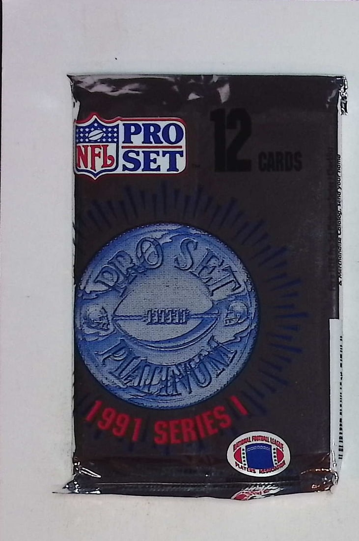 1991 Pro-Set PLATINUM SERIES 1 Football Retail Box Pack Football Cards Sports Cards: Pro-Set Vintage Football NFL Trading & Sports Cards, Old Sports Cards for Sale on Line, Super Bowl and Hall of Fame Players, Valuable Auction Lots for Sale On Line, Rookie Cards, Bo Jackson Super Bowl