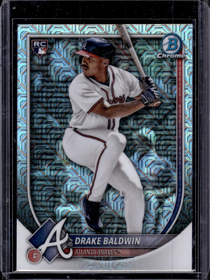 Drake Baldwin Rookie Card Mojo Refractor 2025 Bowman Chrome #75 Atlanta Braves (1 of 2)