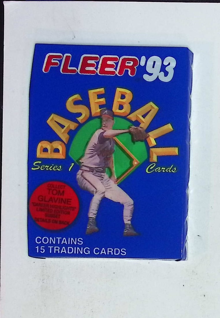 1993 Fleer Series 1 Baseball Vintage Baseball Card Retail Box Pack, MLB Trading Cards (1 of 1)
