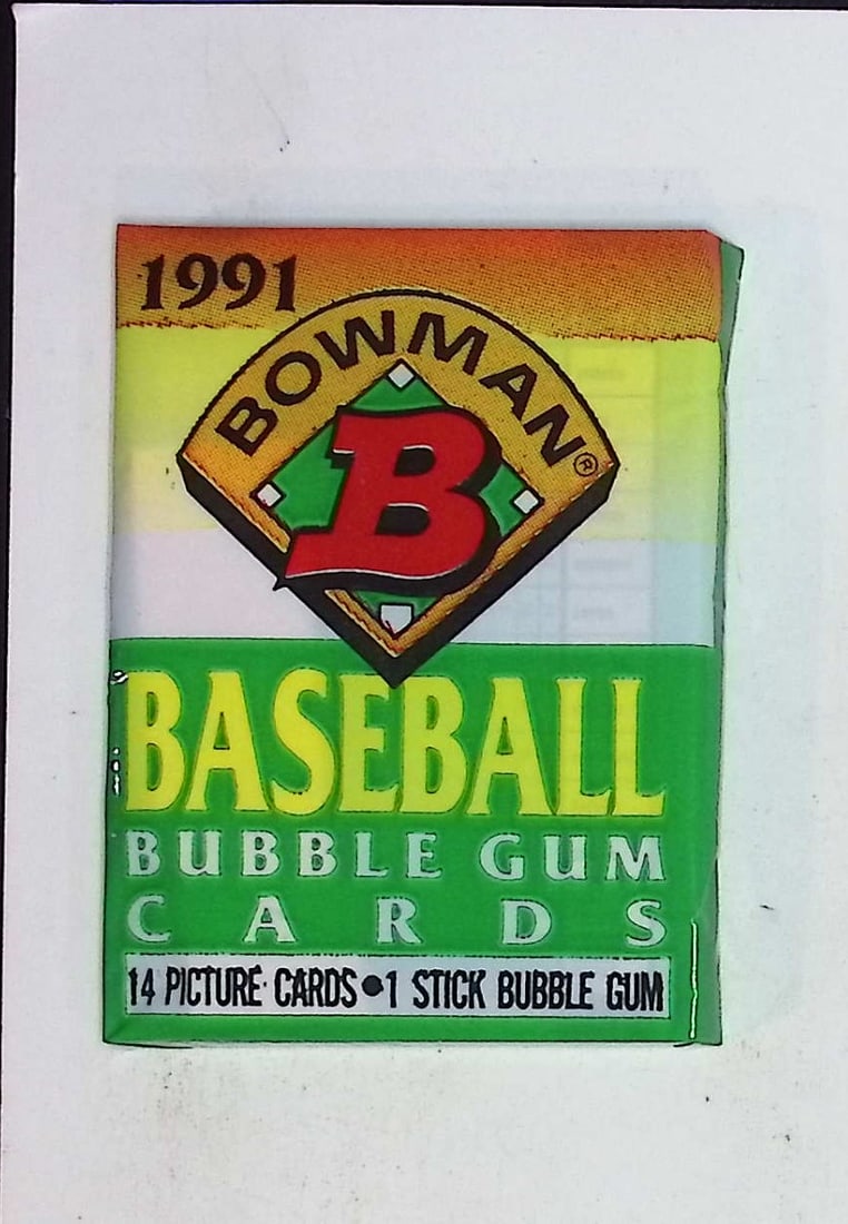 1991 Bowman Vintage Baseball Cards Retail Box Wax Pack Sports Cards MLB Trading Cards (1 of 1)