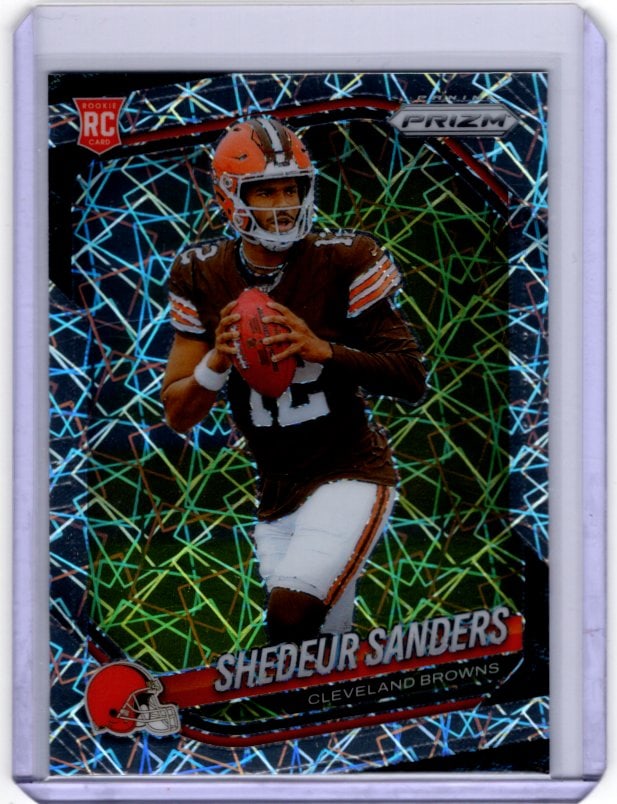 Shedeur Sanders Rookie Card Lazer Prizm 2025 Panini Prizm #302 Cleveland Browns: Panini Select, Prizm, Mosaic, Contenders, Zenith, Phoenix, Illusions, Absolute, Rookie NFL Sports Trading Cards, SP, SSP, Cards, Football Cards for Sale Near Me, Superbowl & Hall of Fame Player Cards,