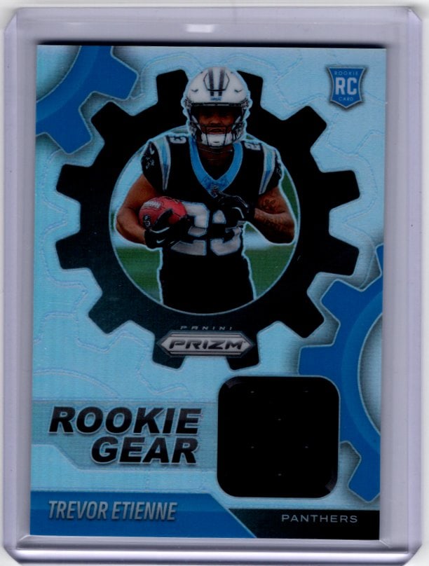 Trevor Etienne Silver Prizm Rookie Patch 2025 Panini Prizm #RGR-TEE Carolina Panthers (1 of 2)