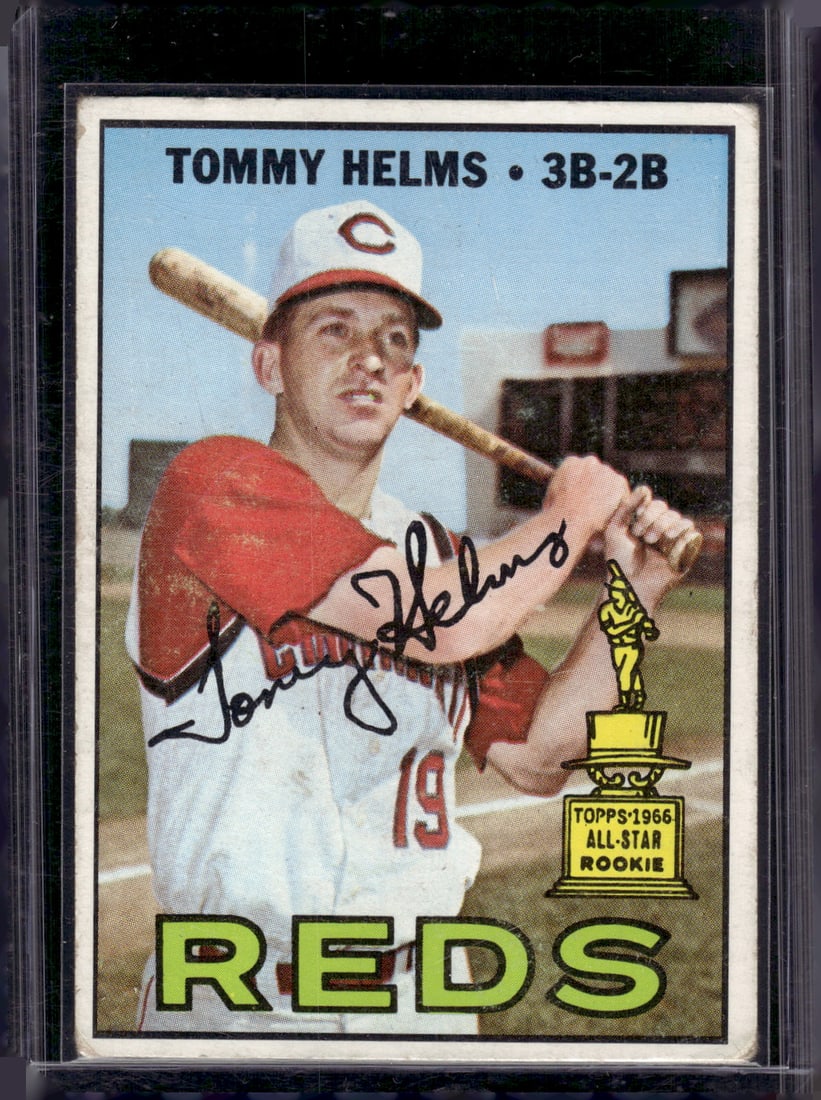 Tommy Helms 1967 Topps #505 Reds Vintage Baseball Card (1 of 2)