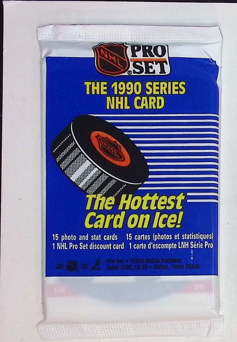 1990 Pro Set Vintage Hockey Cards Retail Box Pack Sports Cards Brett Hull Ray Bourque (1 of 1)