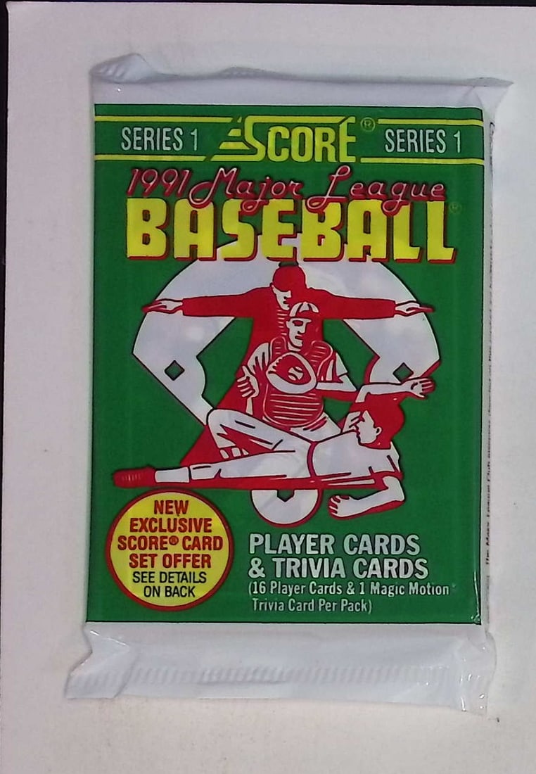 1991 Score Series 1 Vintage Baseball Card Retail Box Pack, Sports Cards (1 of 1)