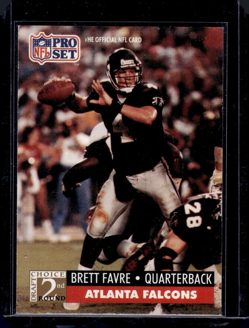 Brett Favre Rookie Card 1991 Pro Set 2nd Round Draft Choice #762 Atlanta Falcons (1 of 2)