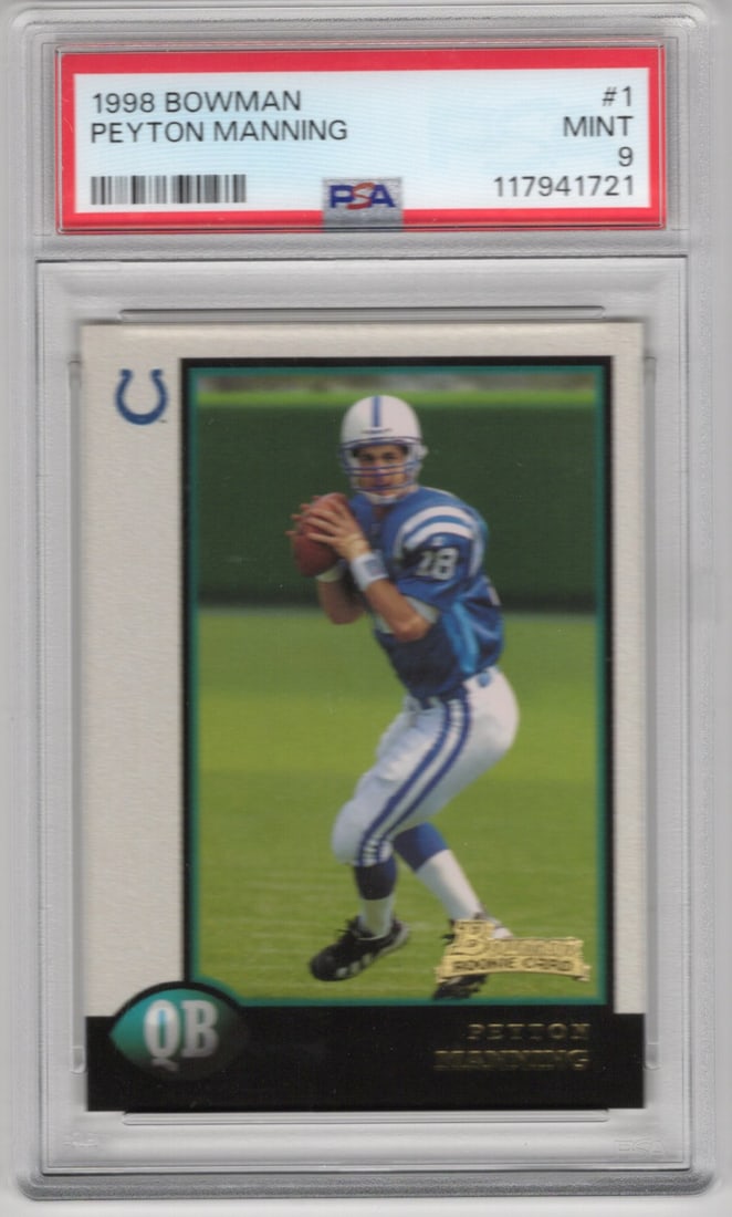 Peyton Manning Rookie Card 1998 Bowman #1 PSA 9 Indianapolis Colts (1 of 2)