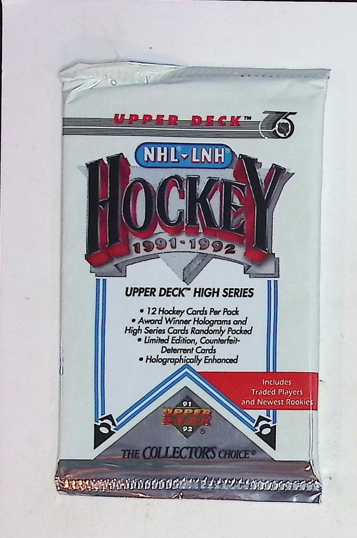1991-92 Upper Deck HIGH SERIES Hockey Card Retail Box Pack (1 of 1)